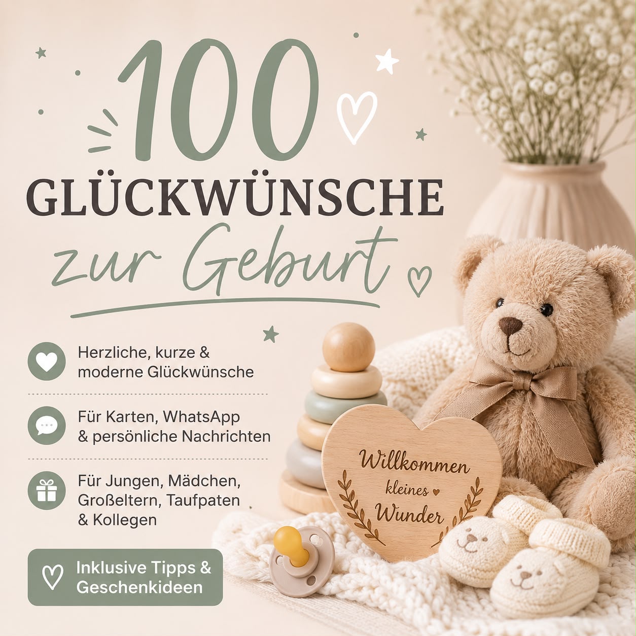 100 Glückwünsche zur Geburt – schöne, kurze und herzliche Texte für Karten, WhatsApp und Geschenke