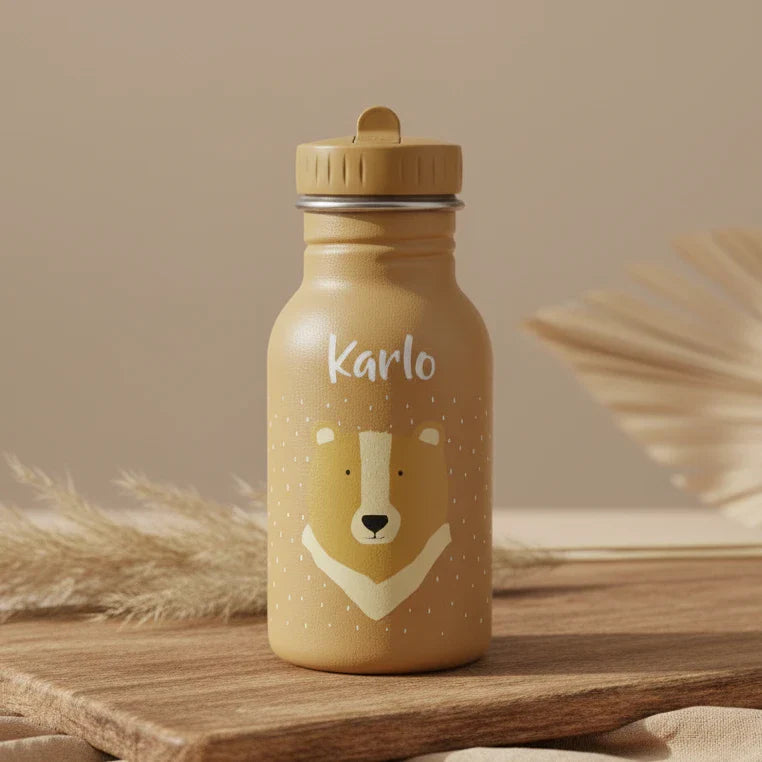 Personalisierte Trinkflasche für Kinder mit Name Sarah in Rosa, ideal für Kindergarten und Schule