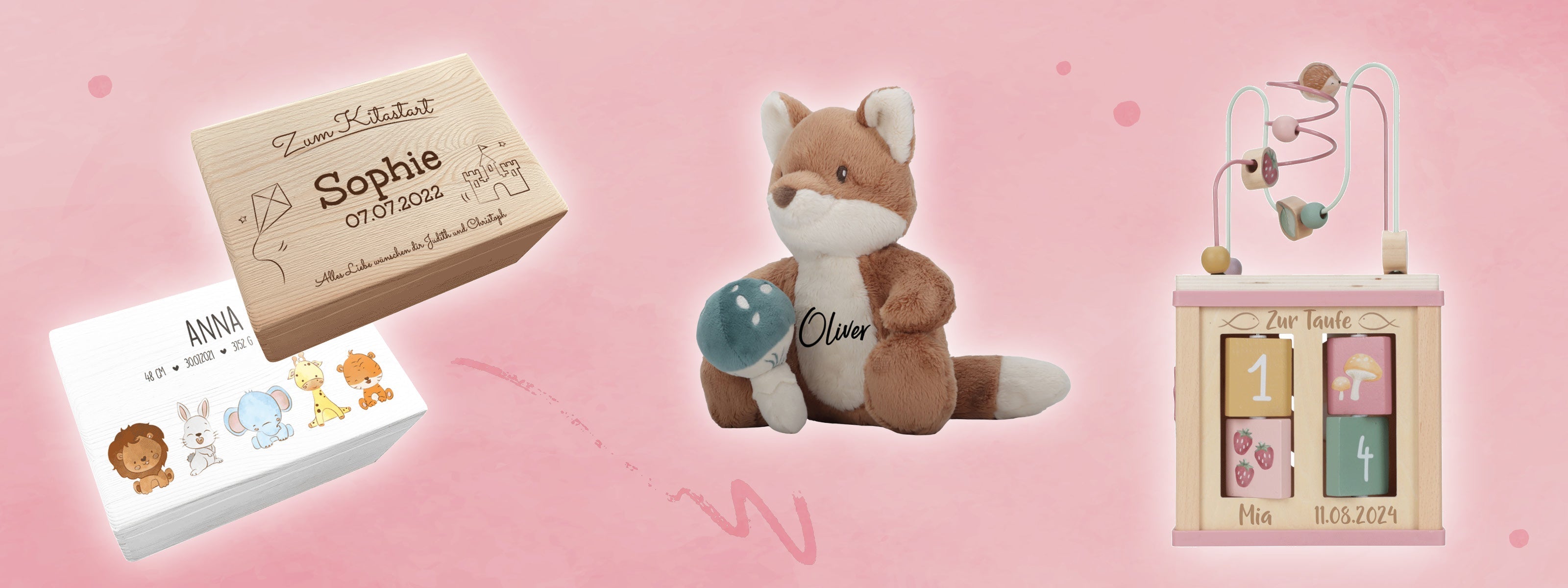 Das gesamte lieferbare Sortiment von Schmatzepuffer® – mit Liebe ausgewählt & personalisierbar