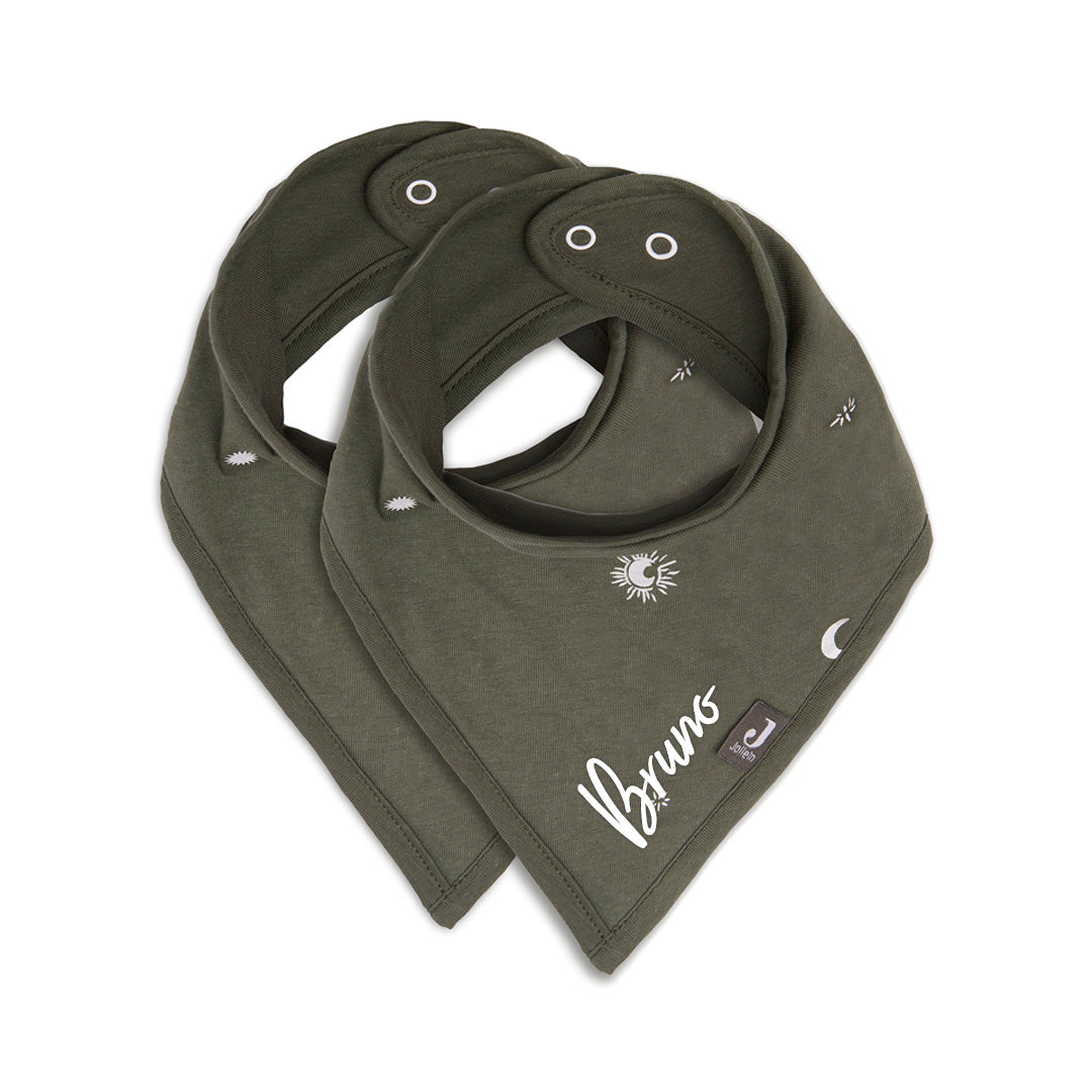 Sjaal Bandana Set van 2 Jersey Donkergroen | Jollein
