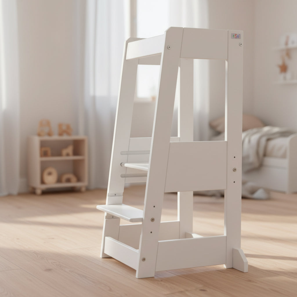 Learning tower Felix - Learning Tower - Wood White | Tissi® by Schmatzepuffer® "personalized"
