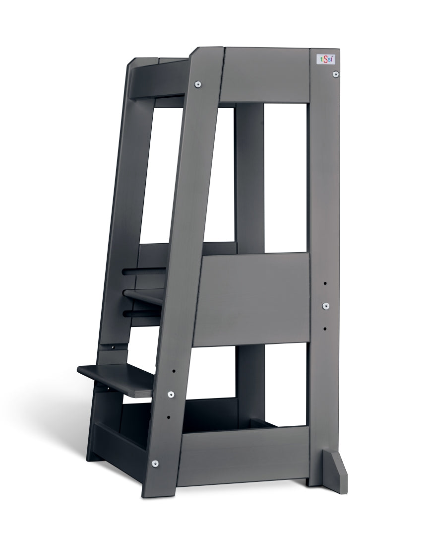 Learning tower Felix - Learning Tower Wood Natural Gray | Tissi® by Schmatzepuffer® "personalized"