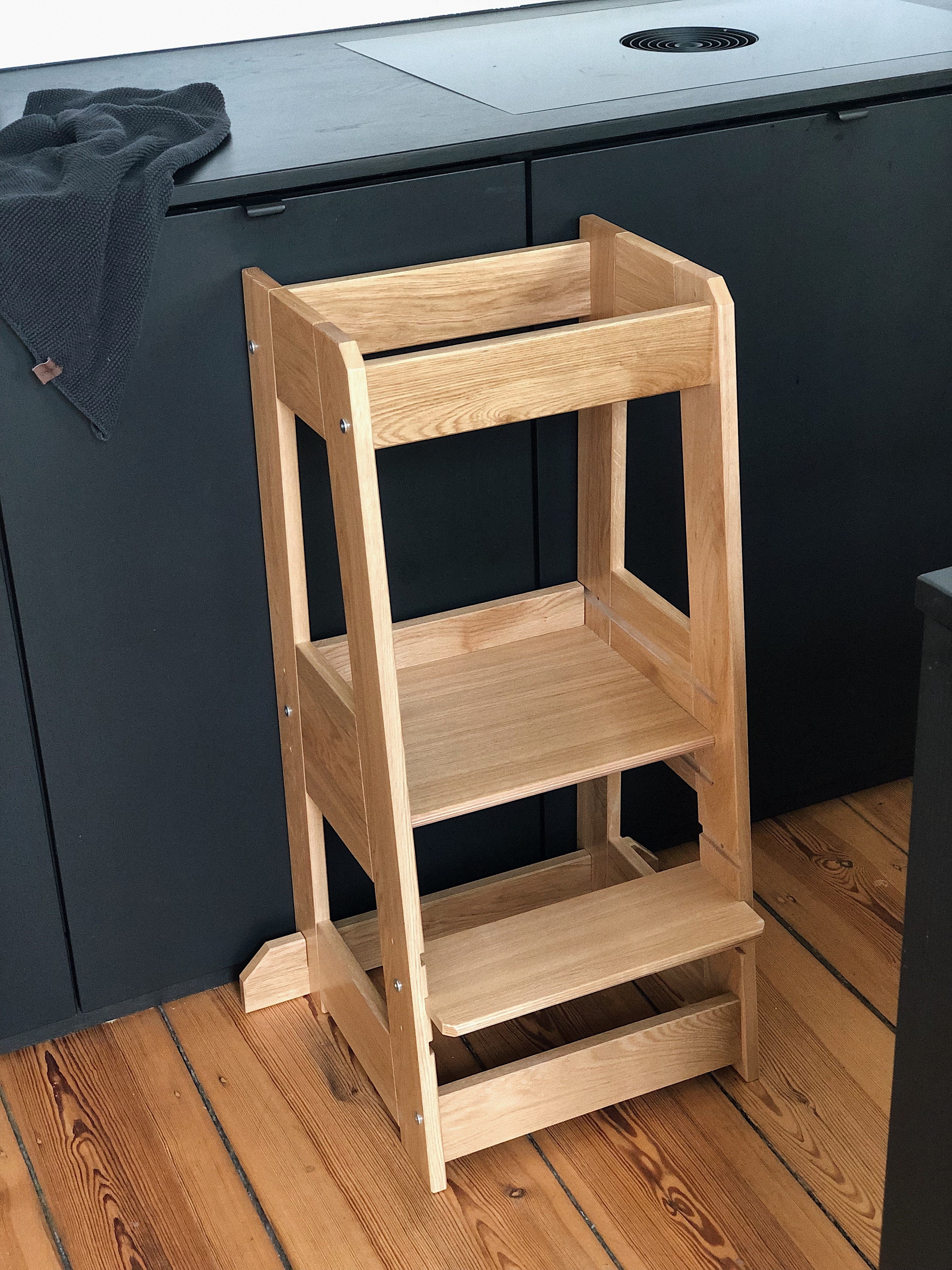 Learning tower Felix - Learning Tower - Wood oak | Tissi® by Schmatzepuffer® "personalized"