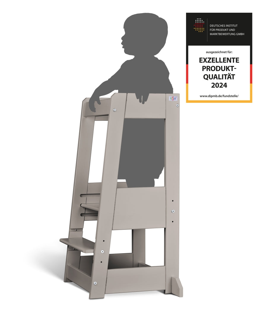 Learning tower Felix - Learning Tower - Stormy Gray | Tissi® by Schmatzepuffer® "personalized"