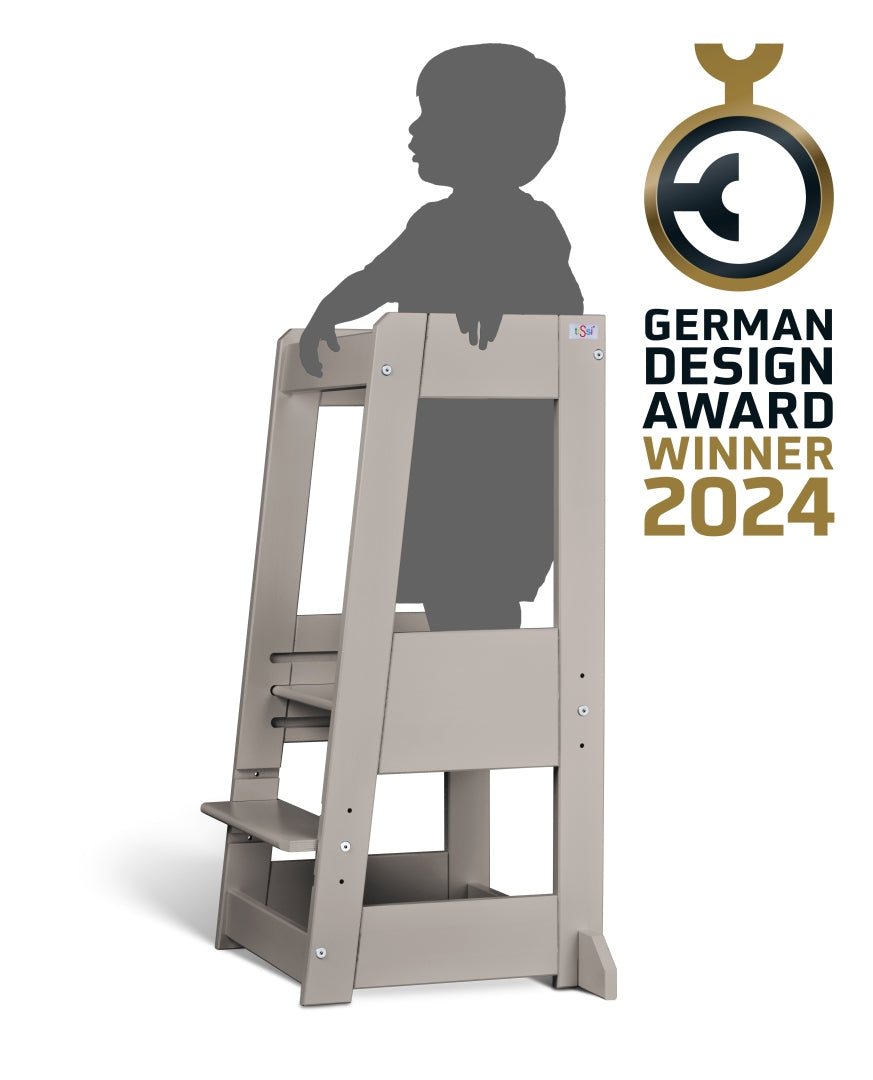 Learning tower Felix - Learning Tower - Stormy Gray | Tissi® by Schmatzepuffer® "personalized"
