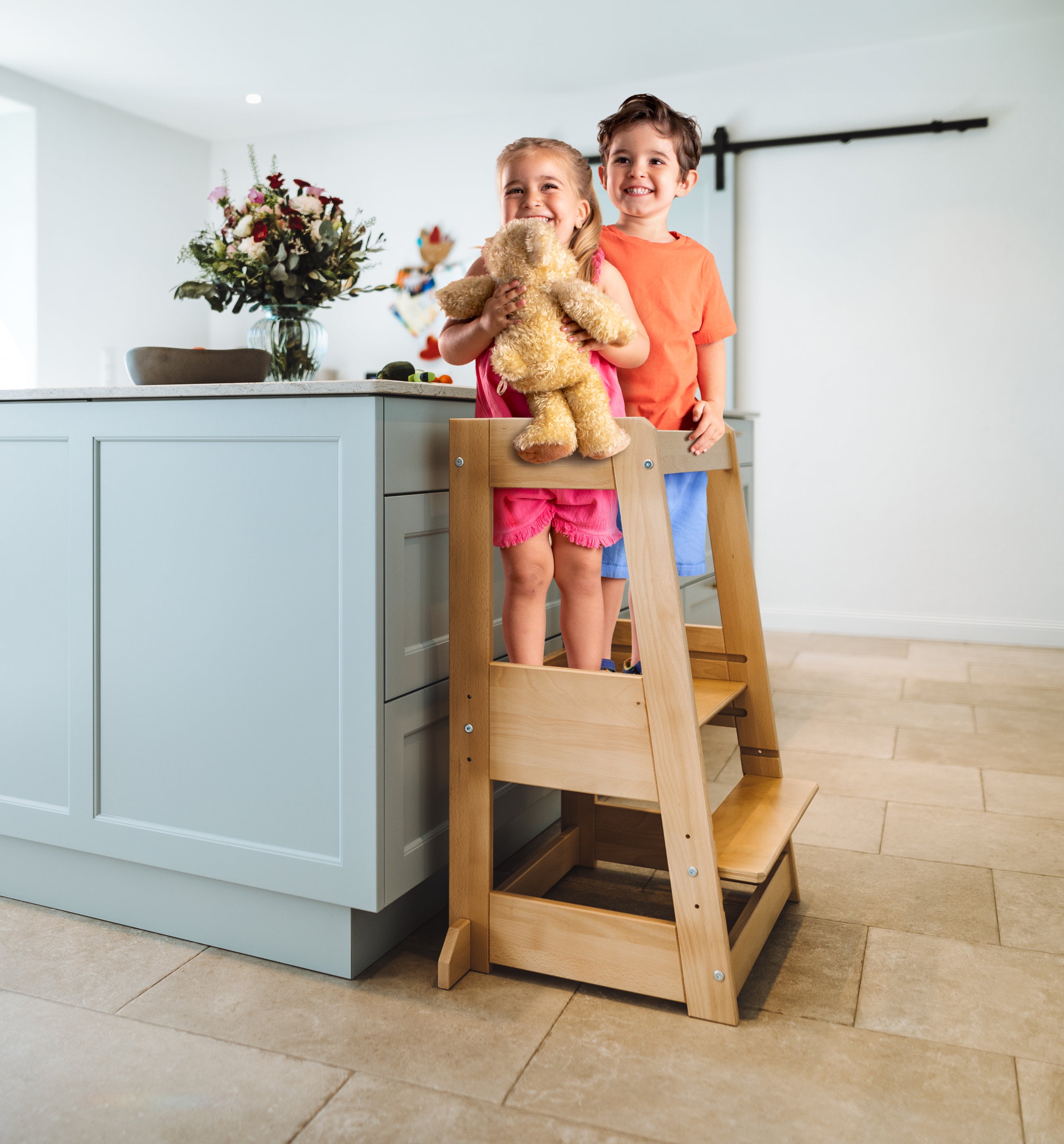 Learning tower for siblings Felix - Learning Tower - Nature | Tissi® by Schmatzepuffer® "personalized"
