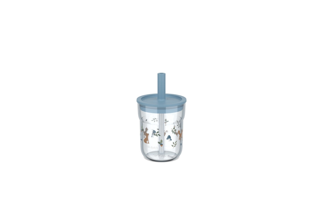 Kinderdrinkglas Mio 250ml met rietje - Forest Friends | Little Dutch x Mepal