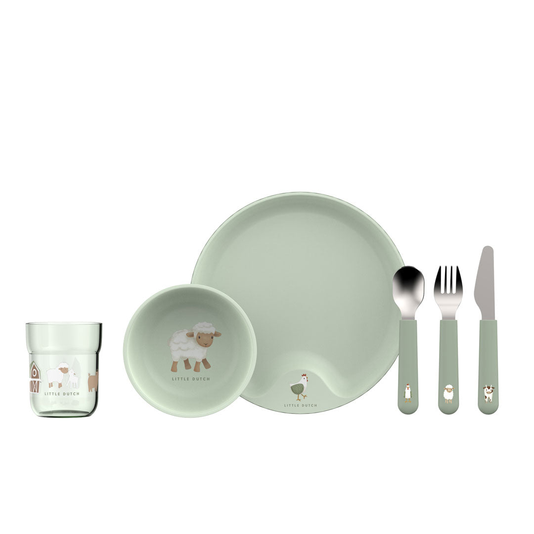 Mio 6-piece children's tableware set - Little Farm | Little Dutch x Mepal