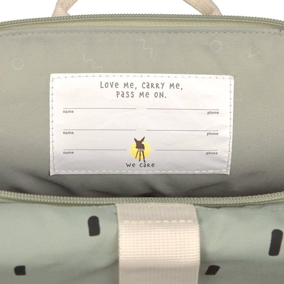 Mini Rolltop Rucksack Happy Prints Light Olive | Lässig