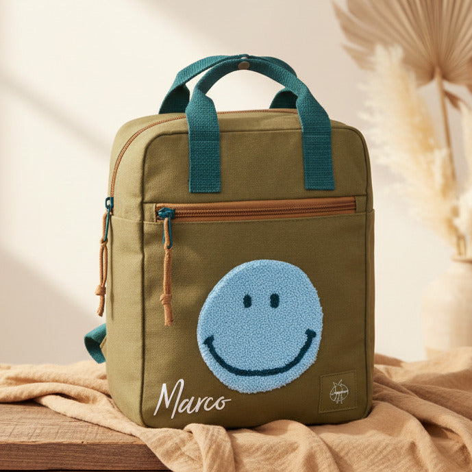 Kindergarten backpack Little One & Me Square 6 l, olive | Lässig