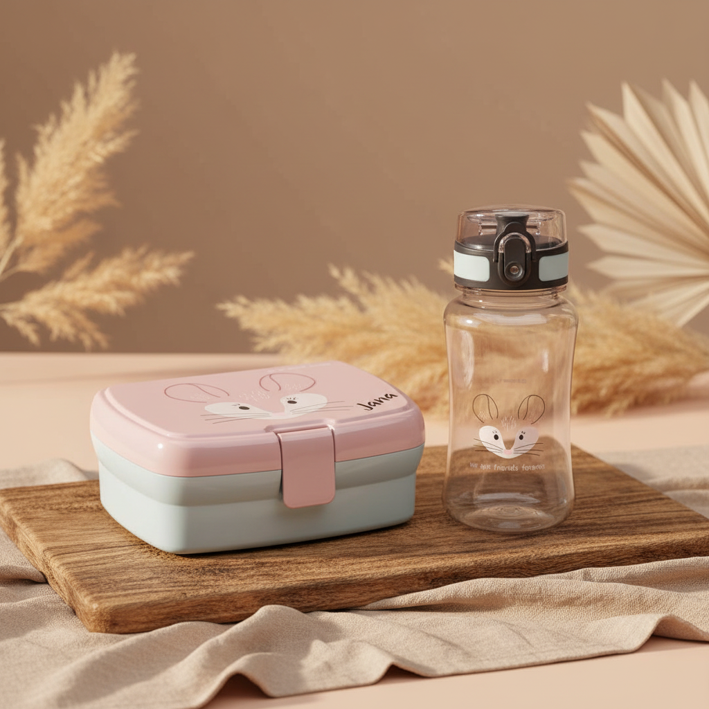 Pausen-Set Flasche & Brotdose About Friends Chinchilla | Lässig