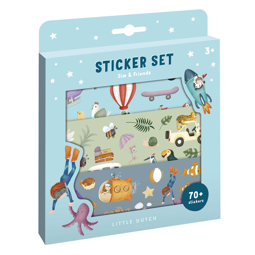 Sticker set Jim & Friends | Little Dutch
