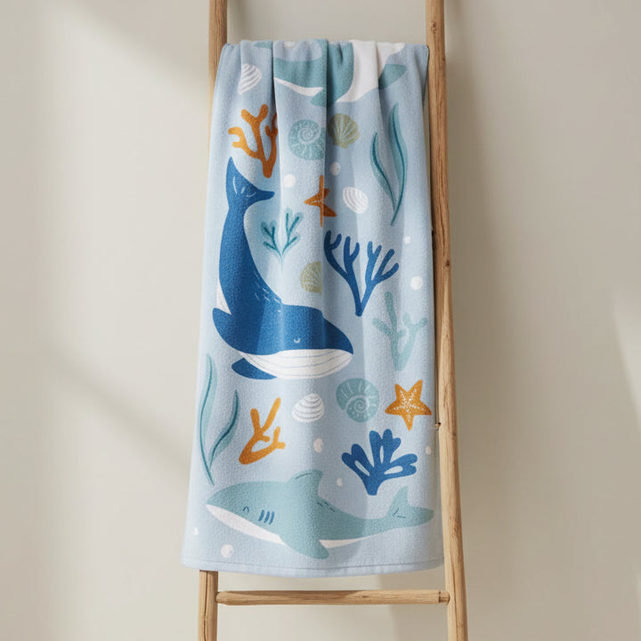 Badehandtuch Ocean Dreams Blue – Weiches Handtuch für Kinder