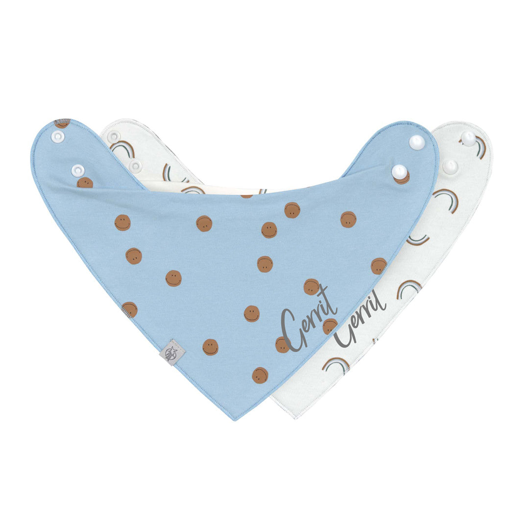 Bibs set of 2 Happy Rascals Smile | Lässig