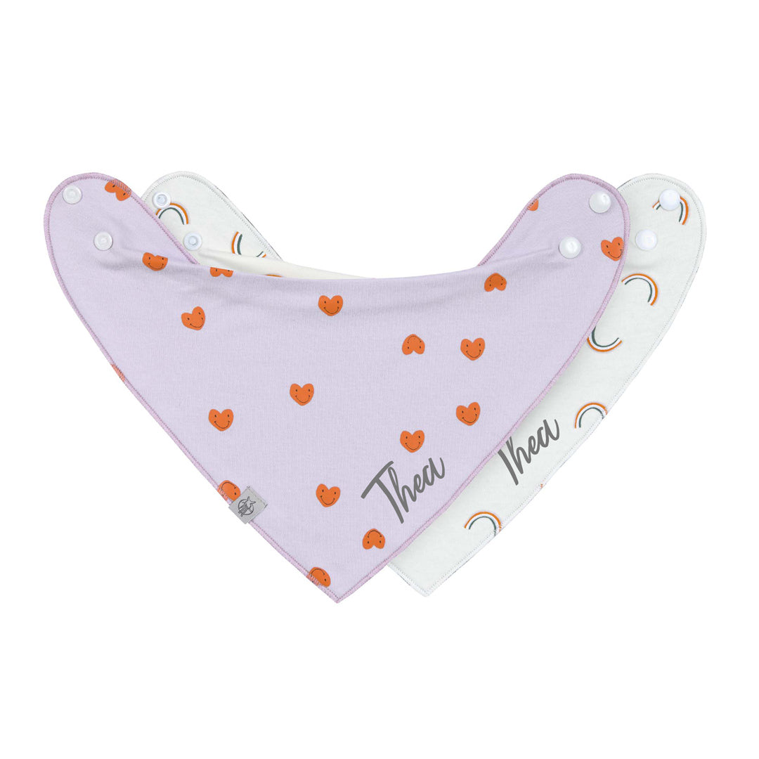 Set of 2 Happy Rascals Heart Bibs | Lässig