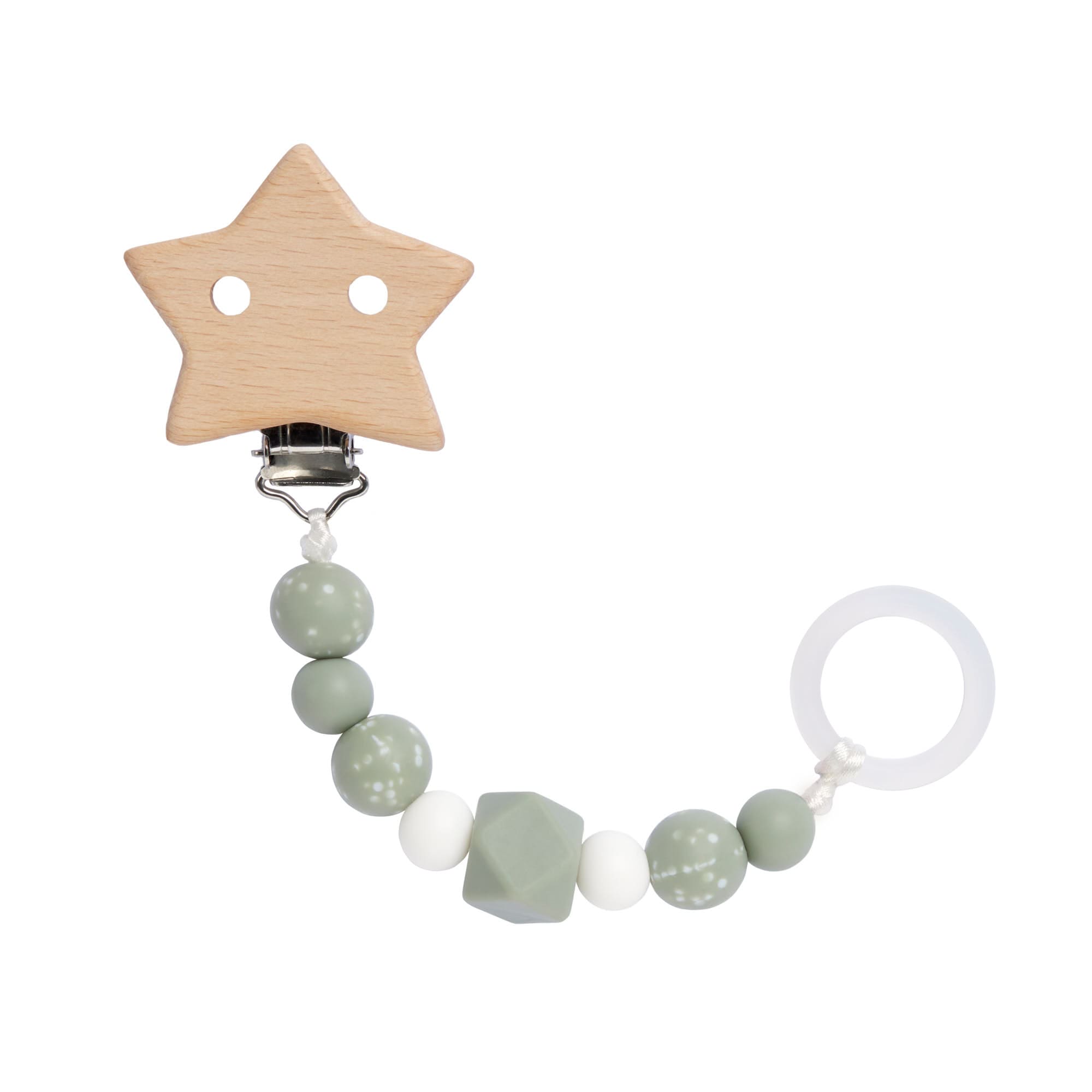 Pacifier holder Little Universe Star, Olive | Lässig