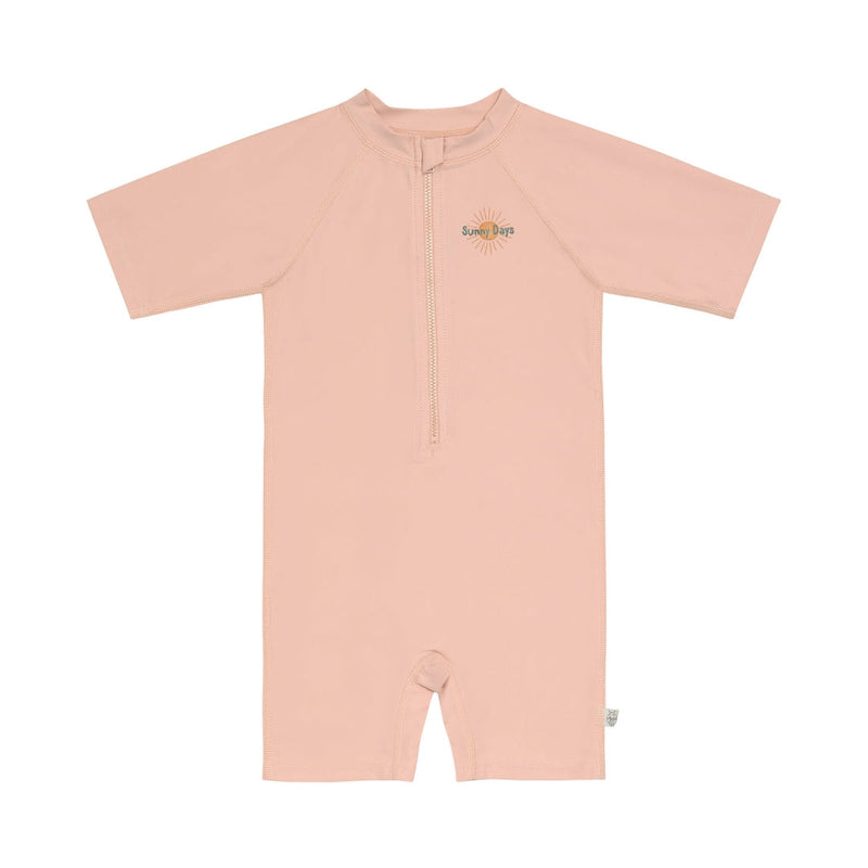 Badeanzug Kurzarm mit UV-Schutz Rosa, Gr. 98 | Lässig