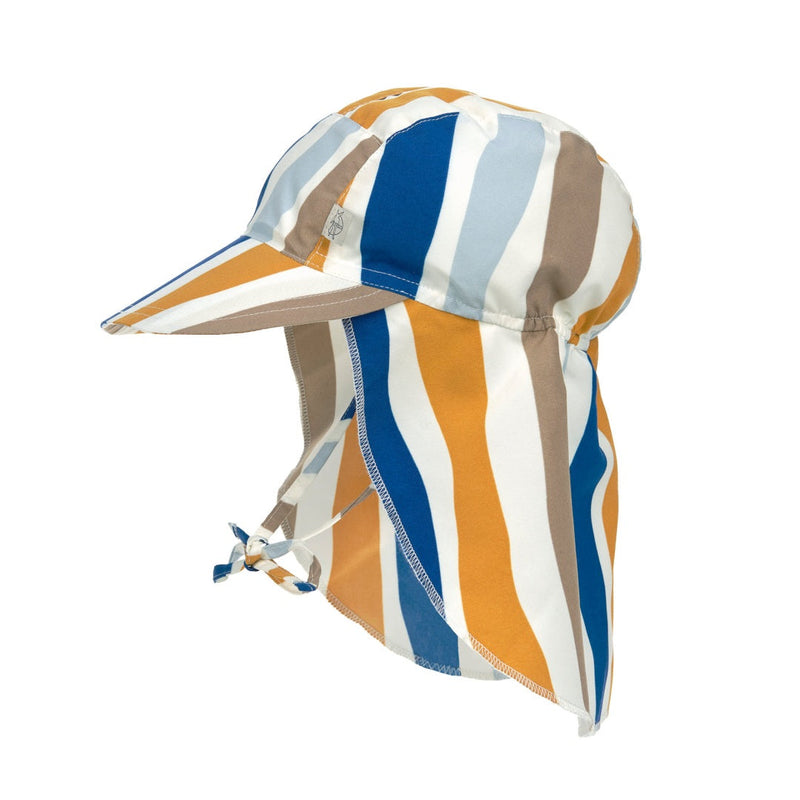 Sun hat with neck protection – waves, size 43/45 | Lässig