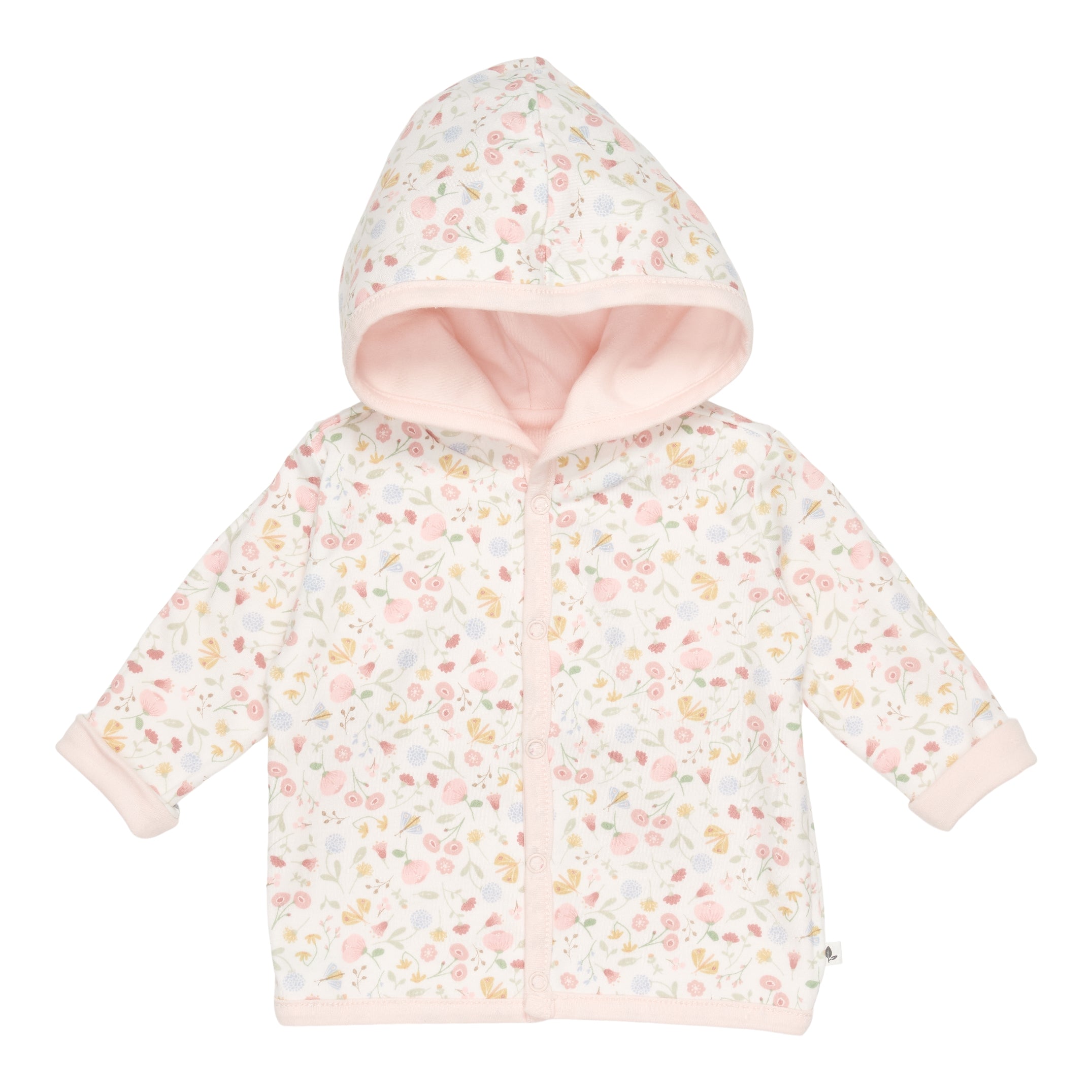 Reversible jacket Flowers & Butterflies/Pink | Little Dutch