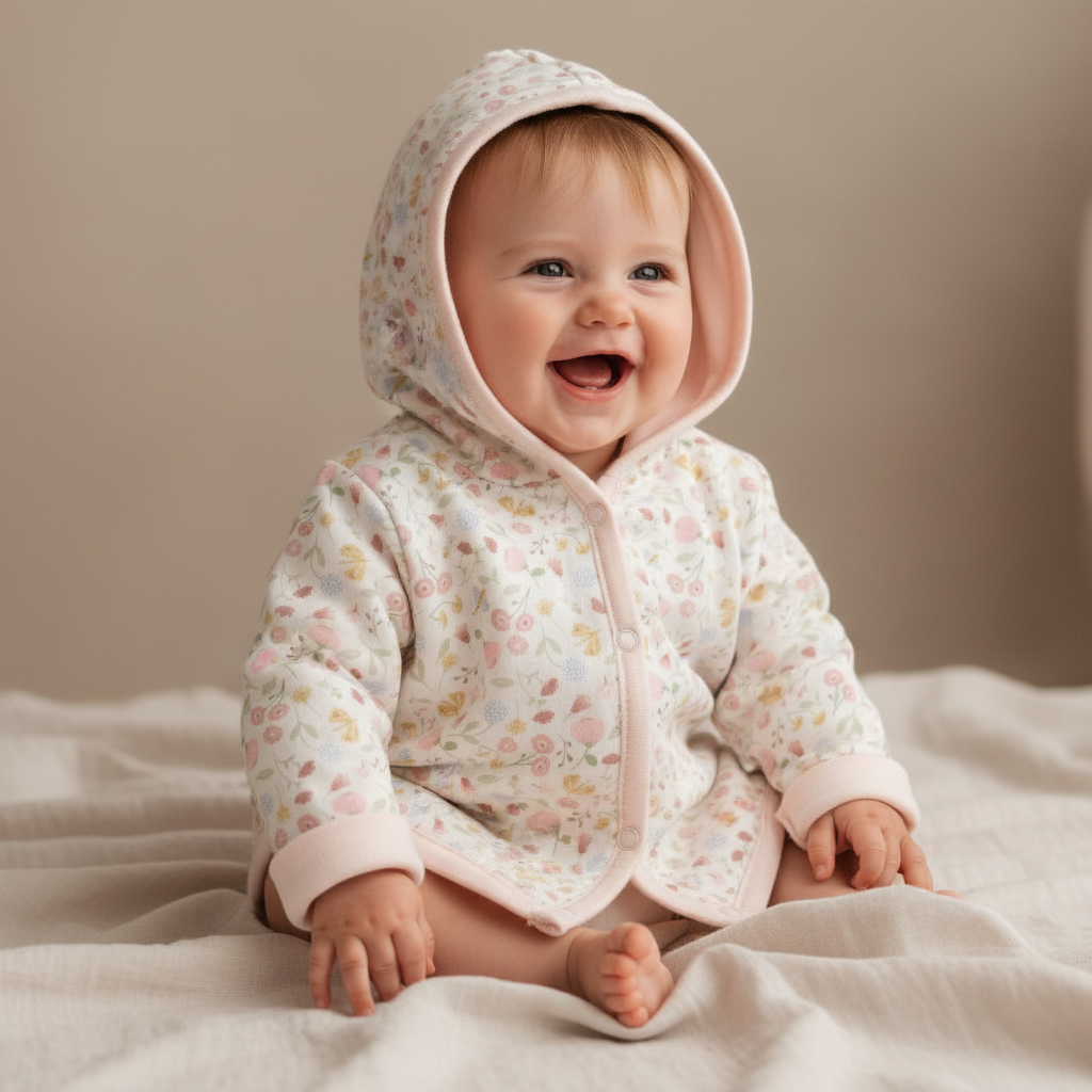 Wendejacke Flowers & Butterflies/Pink | Little Dutch