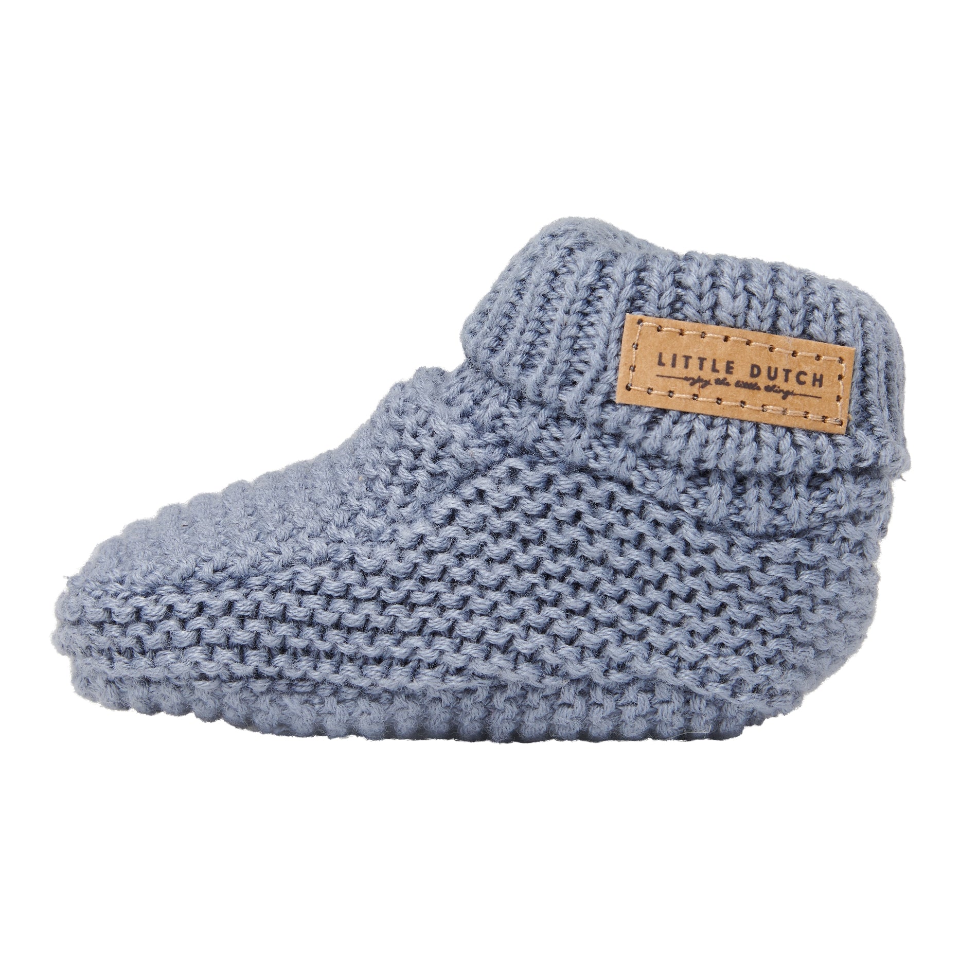 Strick Schuhe Baby blau | Little Dutch