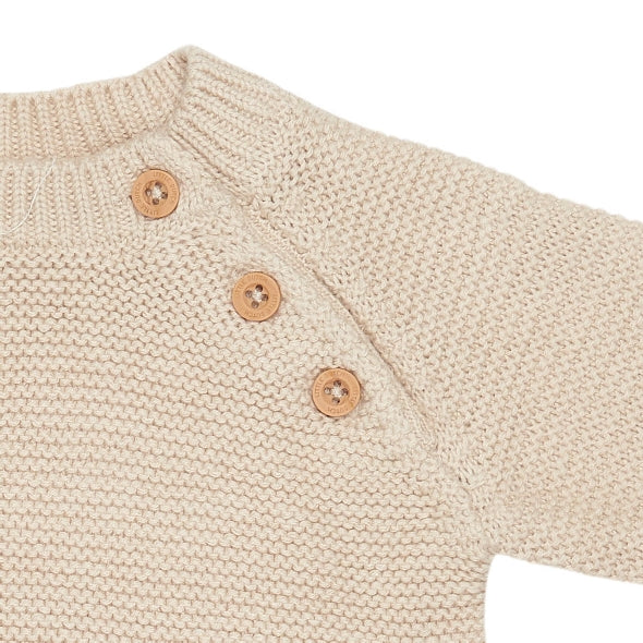 Knitted Romper Little Goose Sand | Little Dutch