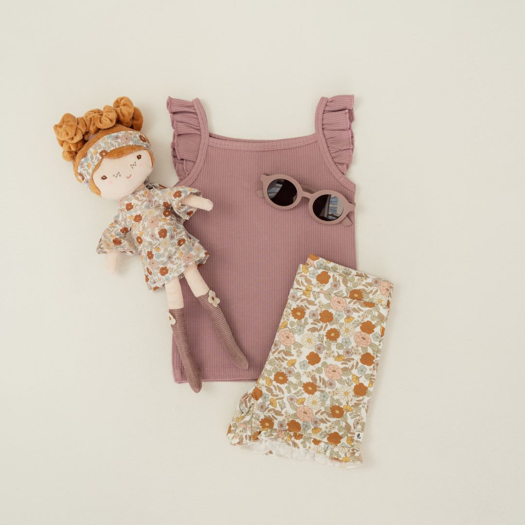 Vintage Little Flowers Ruffle Shorts - 68 | Little Dutch