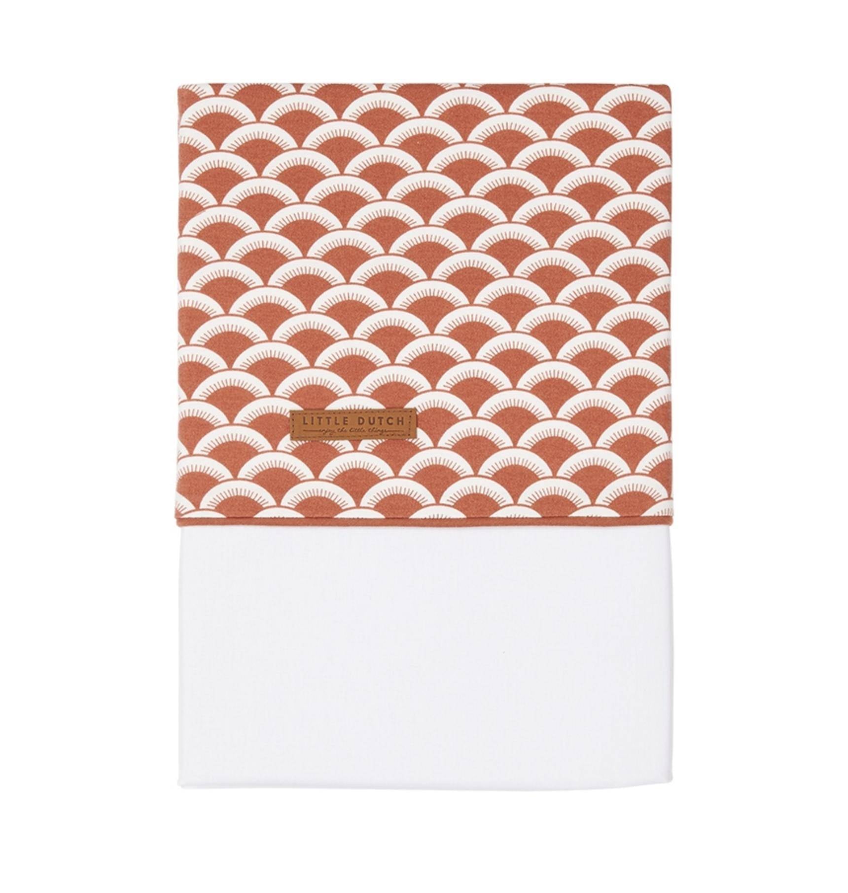Kinderlaken Sunrise roest 110 x 140 cm, rood | Little Dutch