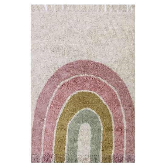 Kinderteppich Regenbogen Rosa / Rainbow Pink 130x 90cm | Little Dutch