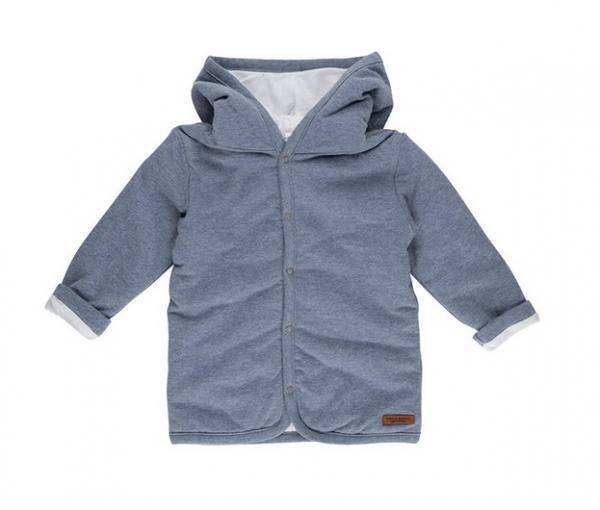 Babyjasje maat 68 blauw melange | Little Dutch