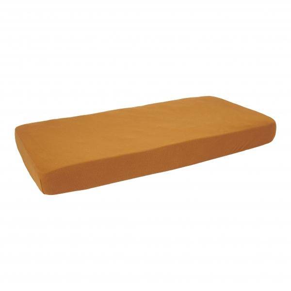 Fitted sheet Pur 70 x 140/150 cm, ochre | Little Dutch