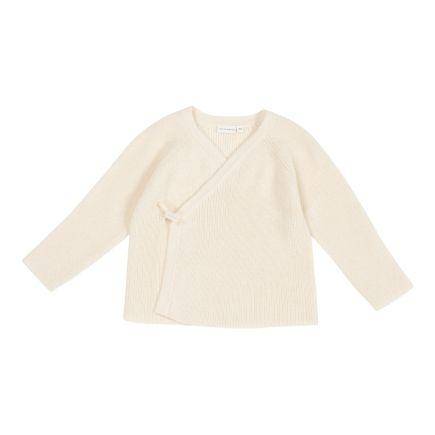 Wickelstrickjacke Essential Pure Soft White | Little Dutch