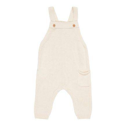 Strick-Latzhose Essential Soft White | Little Dutch