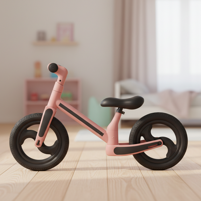 Manu foldable balance bike, pink | Topmark