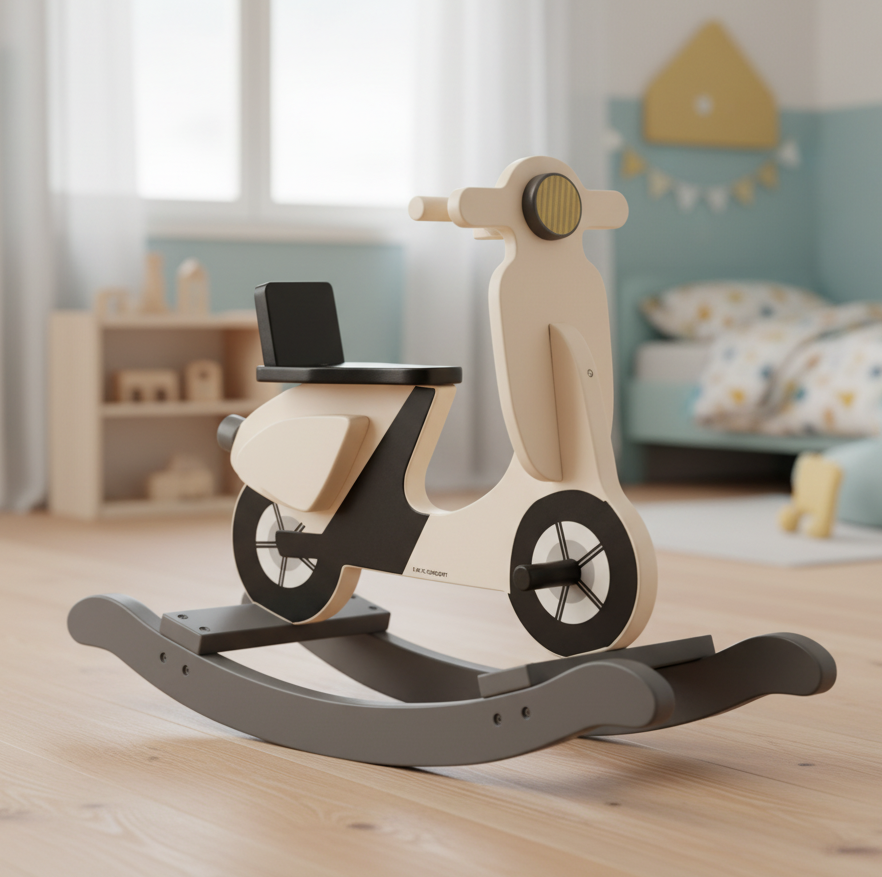 Beige rocking scooter | Kids Concept