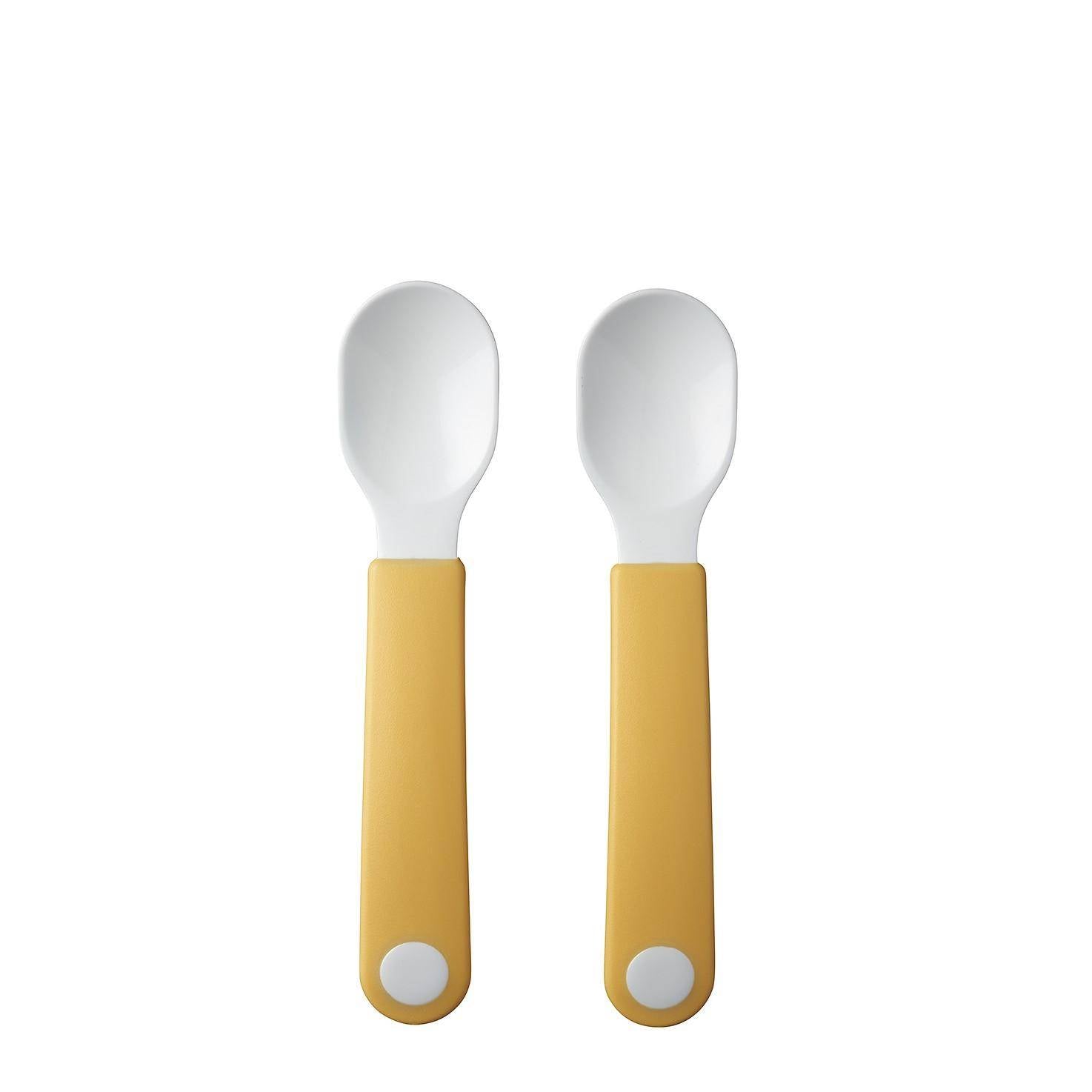 Children's Learning Spoons, 2 Pieces - Yellow | Mepal