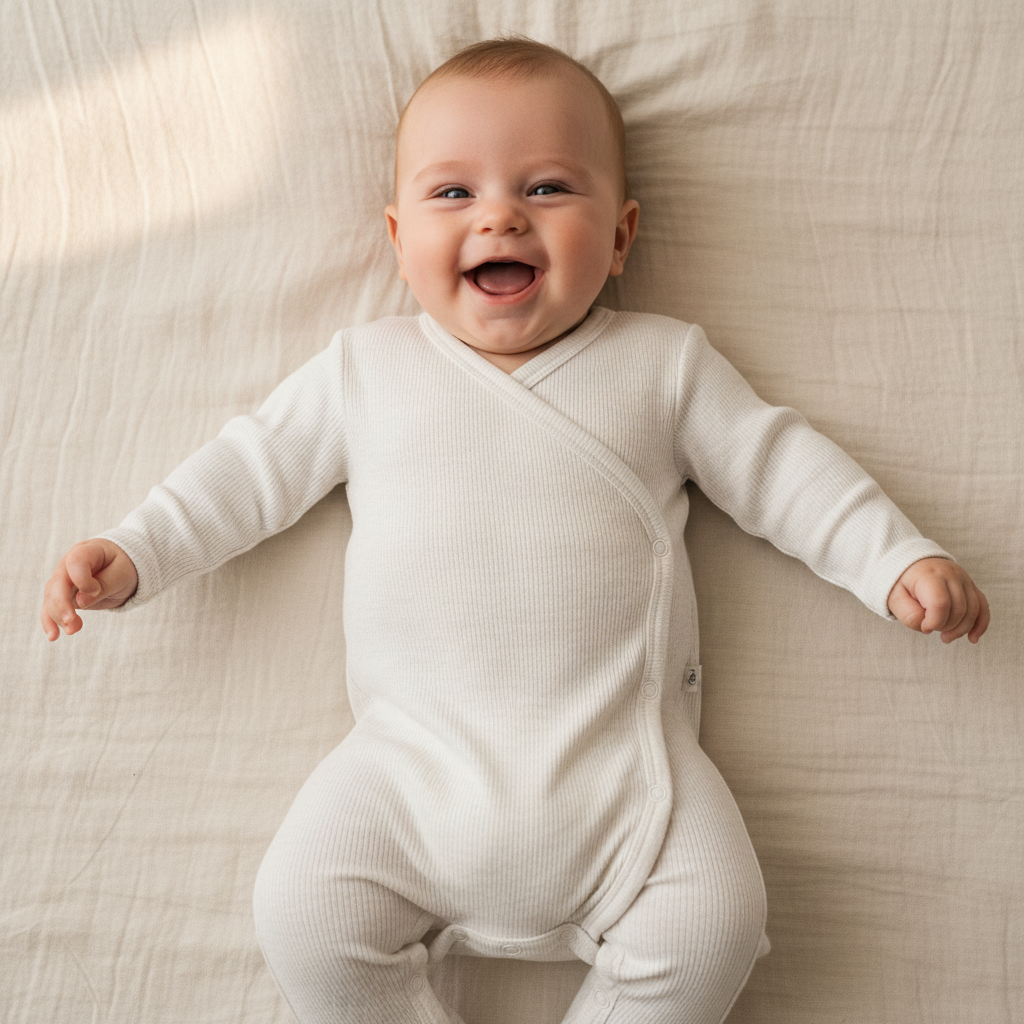 Wrap Romper Sand | Little Dutch