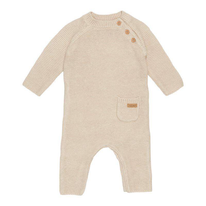Knitted romper sand, size 86 | Little Dutch