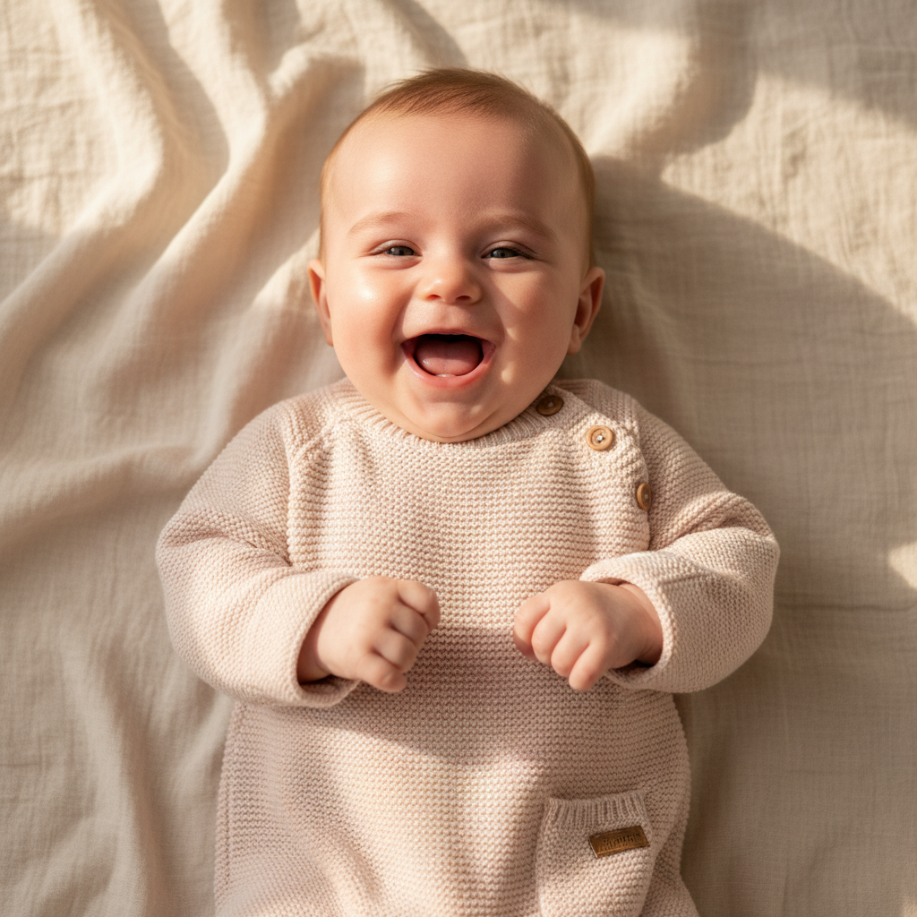 Strick-Strampler Rosa | Little Dutch