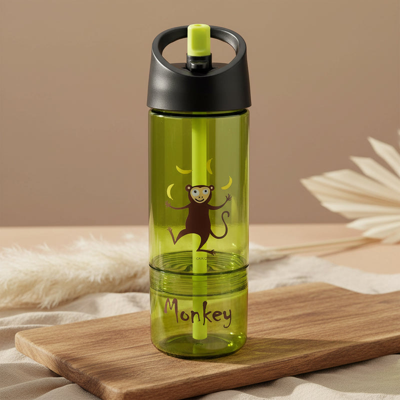 Drinking bottle 2 in 1, 300 ml + 150 ml, lime I Carl Oscar