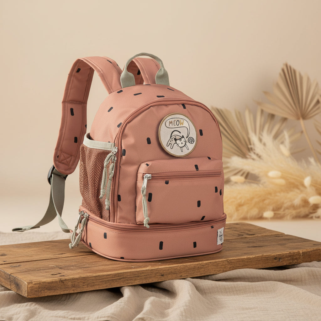 Rucksack Happy Prints, karamell | Lässig