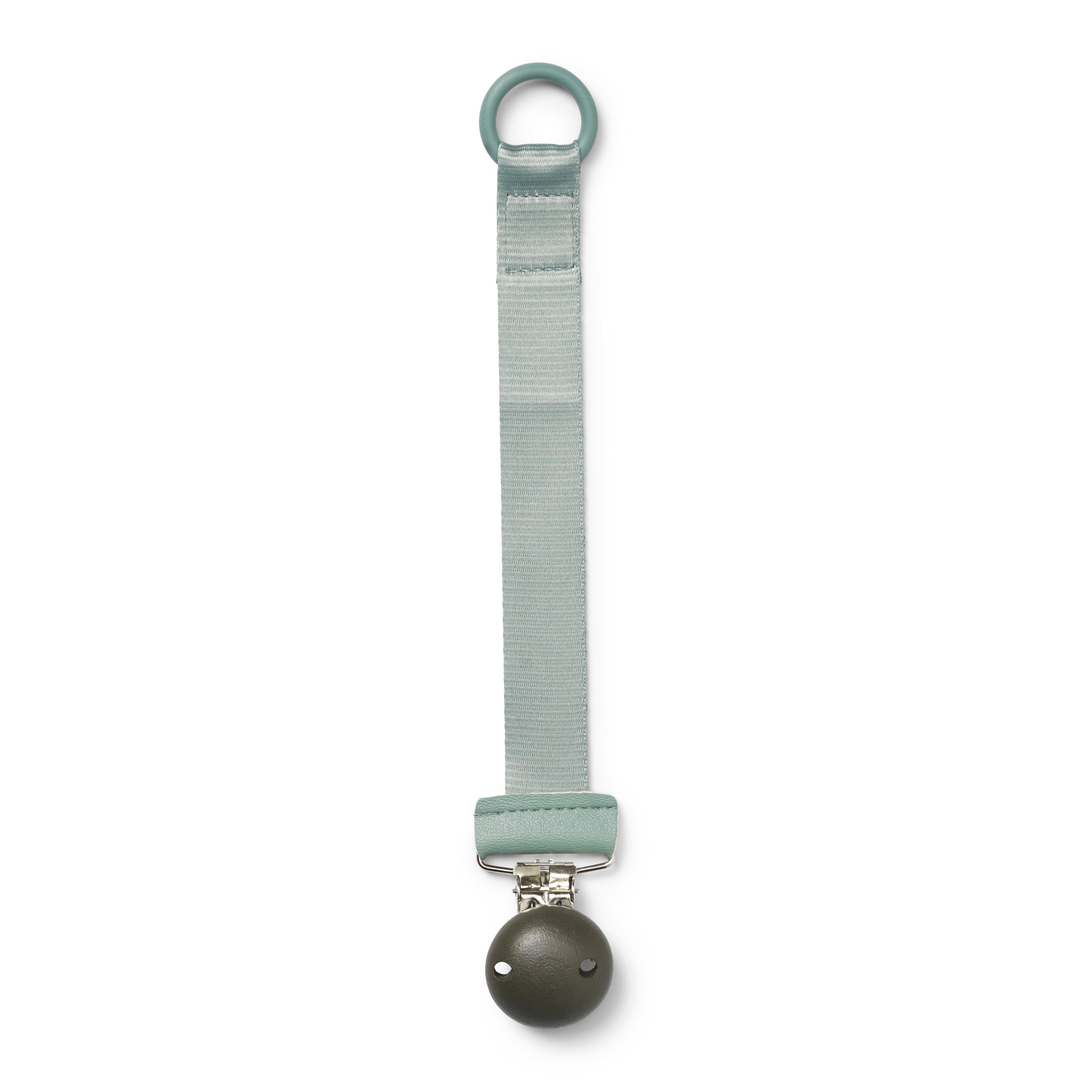 Schnullerkette mit Holzdetail - Hazy Jade | Elodie