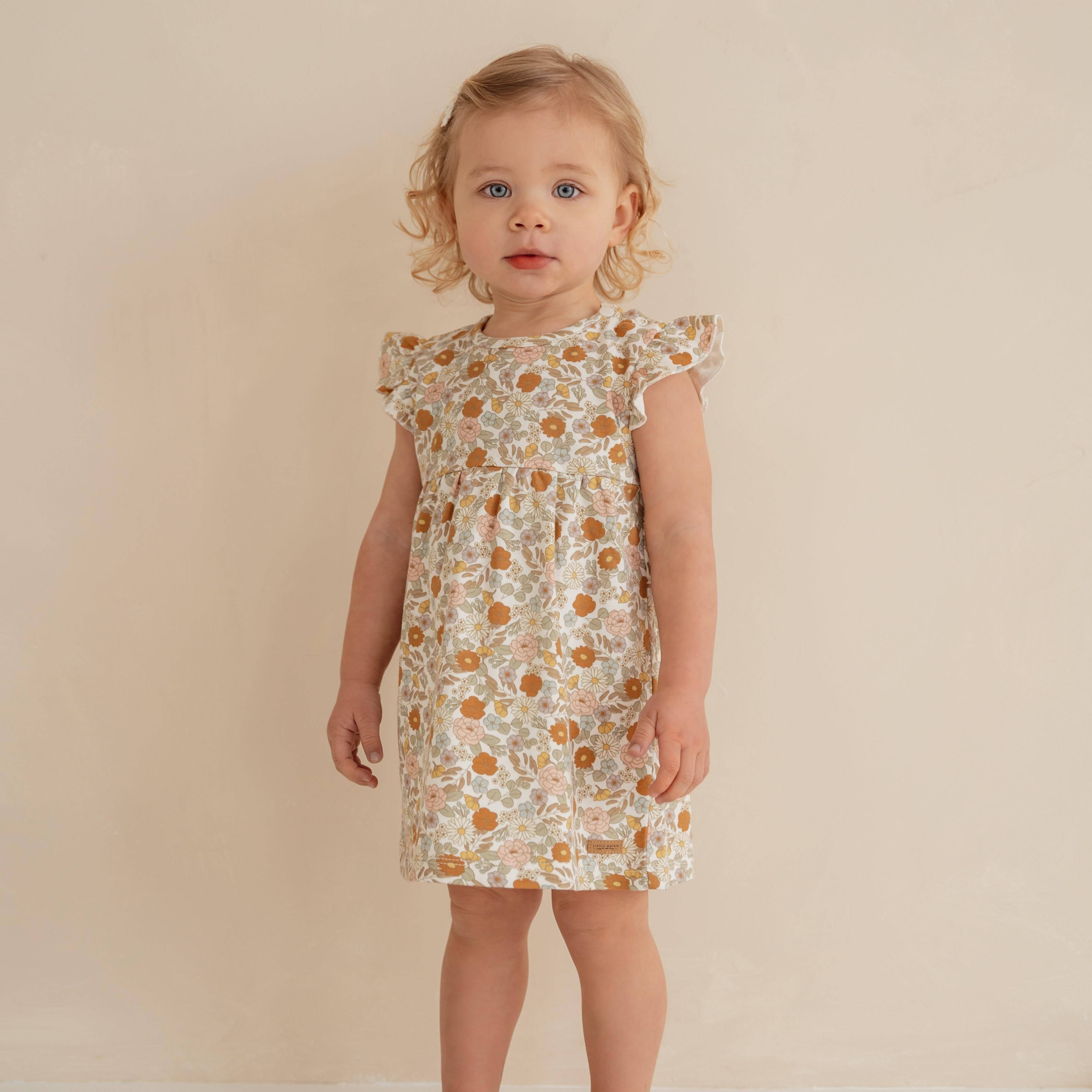Kleid mit Rüschen Vintage Little Flowers | Little Dutch
