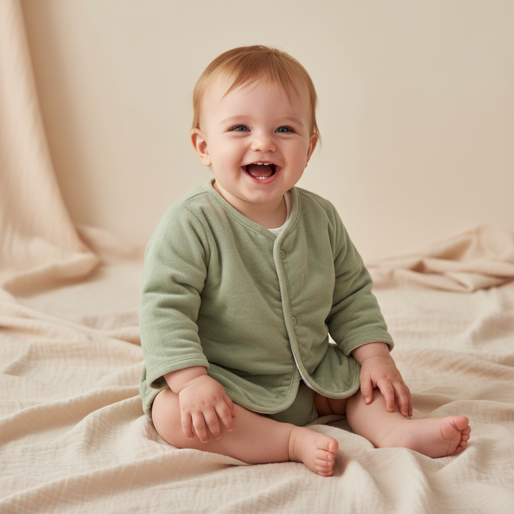 Reversible jacket Vintage Sunny Stripes / Green - 50/56 | Little Dutch