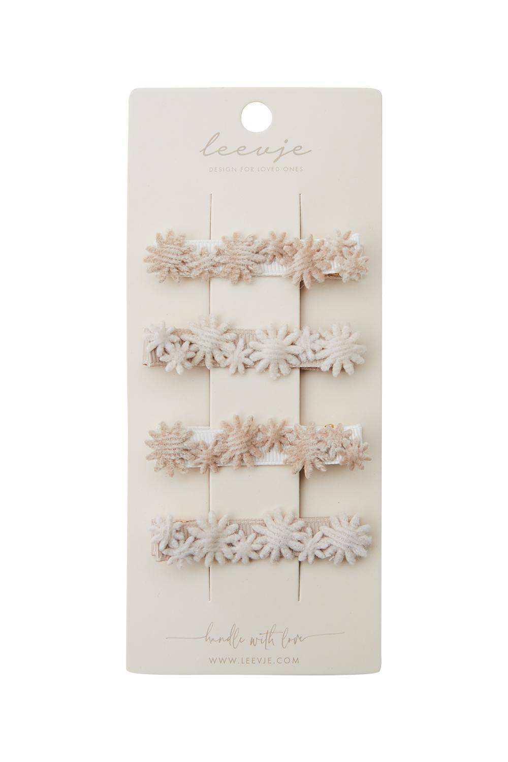 Haarspeldjes "Tiny Corduroy Flowers" | Leevye