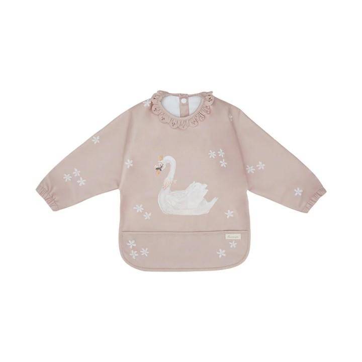 Long-sleeved bib "Swan" | leevje