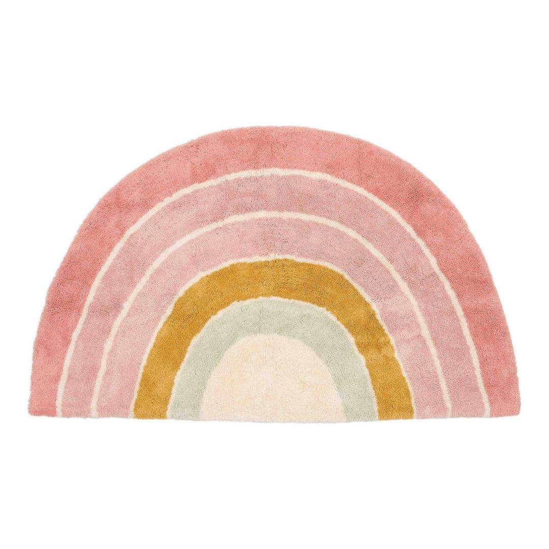 Teppich Regenbogen pink antirutsch 80 x 130 cm | Little Dutch