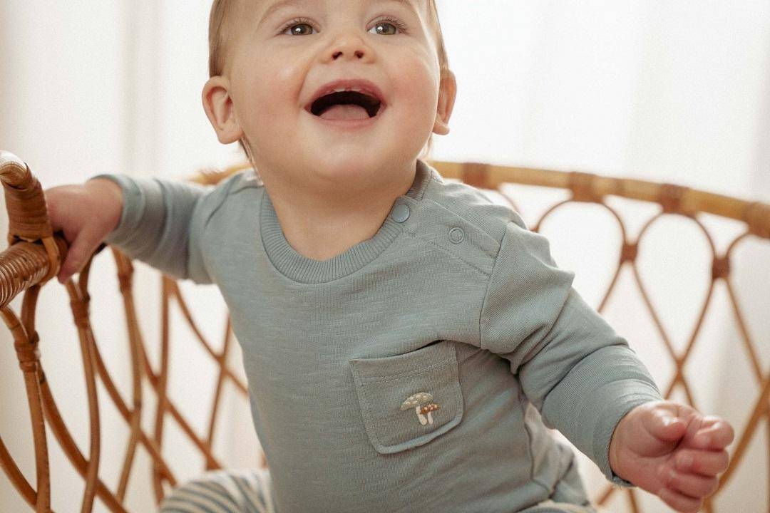 T-shirt long sleeves Stone Blue | Little Dutch