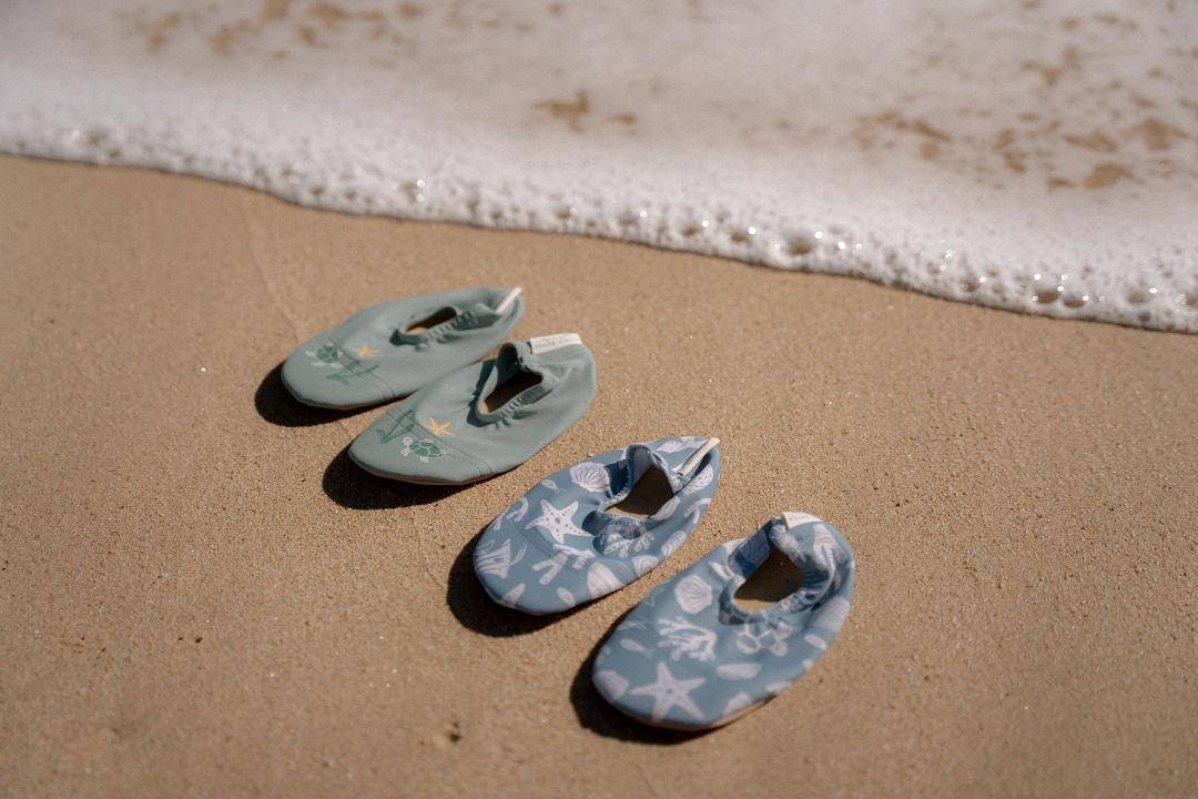 Schwimmschuhe Seashells Surf Blue | Little Dutch