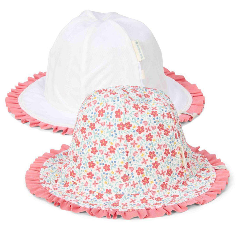 Bonnet réversible Sunny Flowers multicolore | Little Dutch